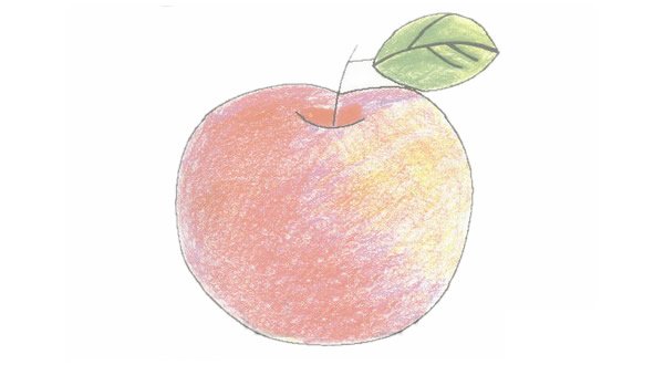 苹果简笔画完成图