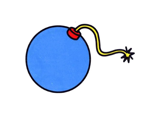 儿童地雷简笔画图片 地雷的简单画法