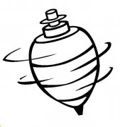 陀螺玩具简笔画步骤图片大全