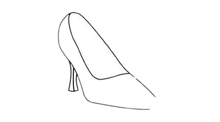 水晶鞋简笔画图片