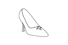 女鞋/高跟鞋/水晶鞋简笔画