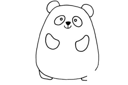 大熊猫简笔画图片