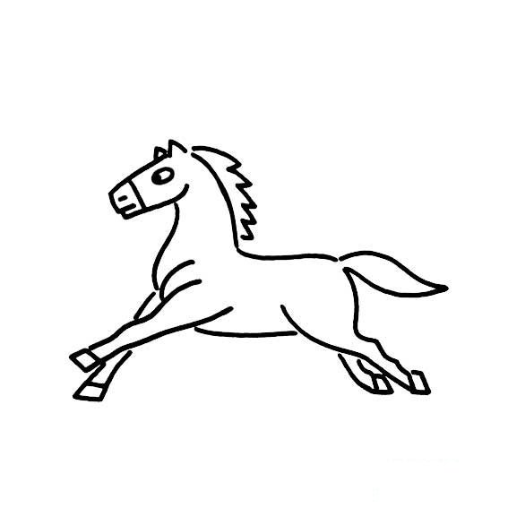 怎样画奔跑的马