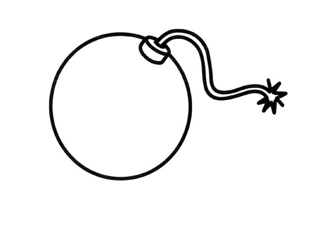 儿童地雷简笔画图片 地雷的简单画法