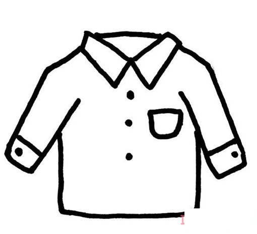 儿童衬衫怎么画可爱 衬衫简笔画图片