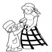 怎么画母亲节主题:送节日礼物给妈妈简笔画的