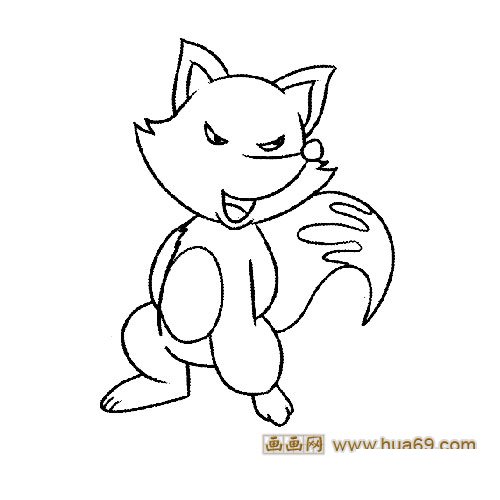 得意的小狐狸2│动物简笔画