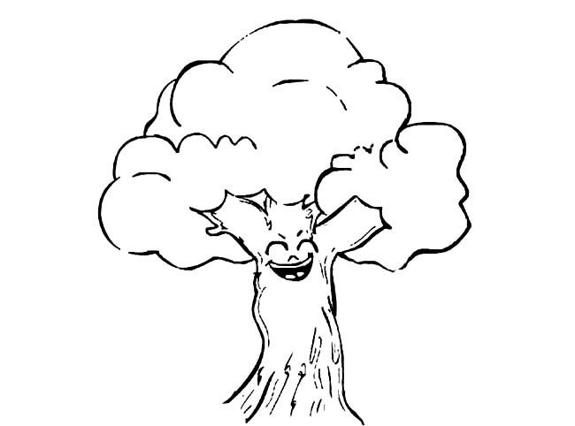 卡通可爱大树简笔画图片