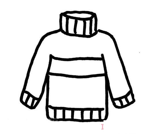 儿童高领毛怎么画可爱 毛简笔画图片