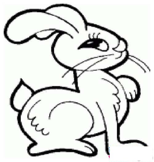 兔子侧面简笔画图片