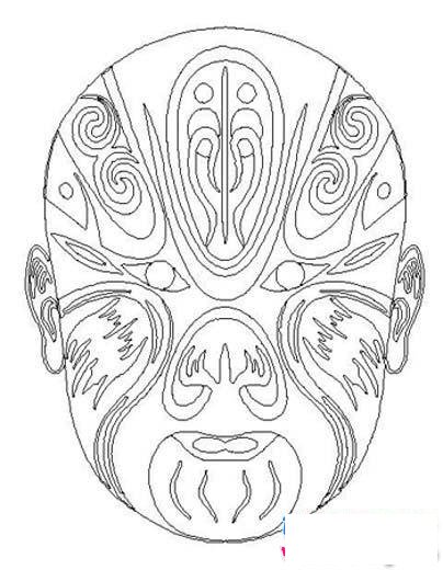 京剧脸谱简笔画图片