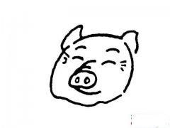 猪头简笔画图片