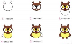 小猫头鹰简笔画画法_怎么画小猫头鹰的简笔画