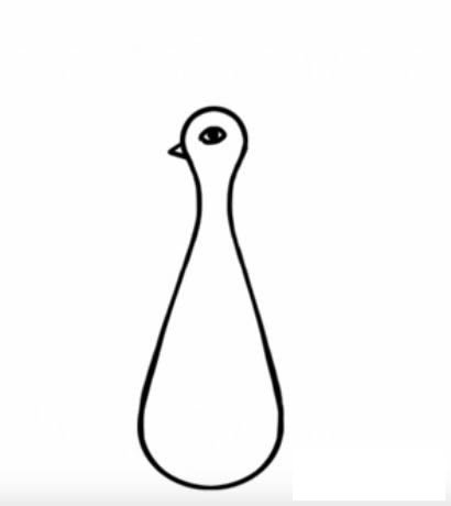 孔雀开屏带颜色简笔画 教你画美丽的孔雀简笔画步骤图片教程