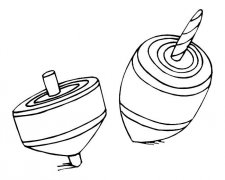 陀螺玩具简笔画步骤图片大全三