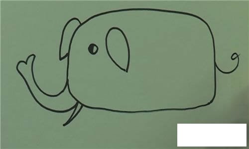 如何画大象简笔画步骤图
