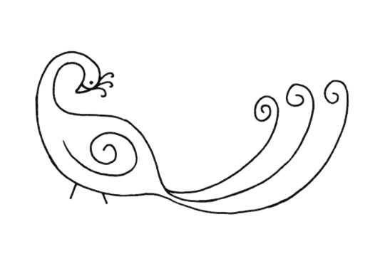孔雀简笔画图片大全作品三
