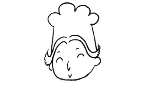 厨师简笔画的画法步骤图片