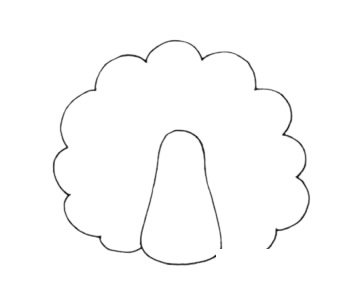 孔雀简笔画图片