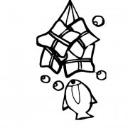 端午粽子食物简笔画步骤图片大全