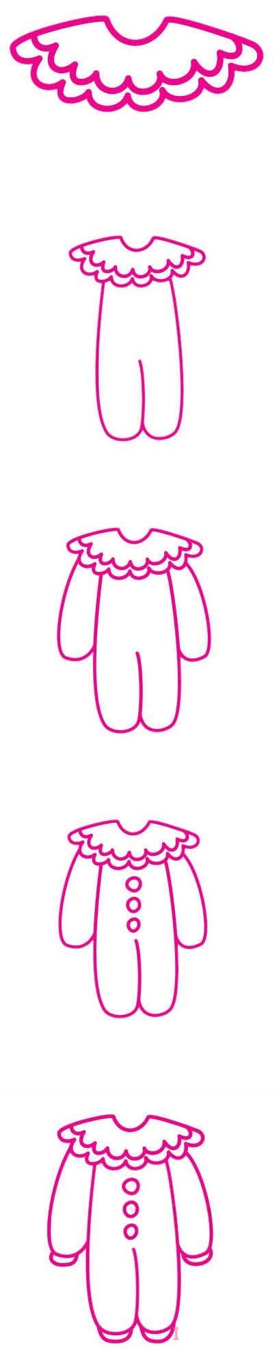 一步一步教你画小丑服简笔画怎么画