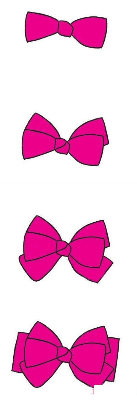 漂亮蝴蝶结的画法步骤简笔画简单好看