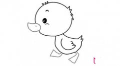 小鸭子简笔画,简单的画法