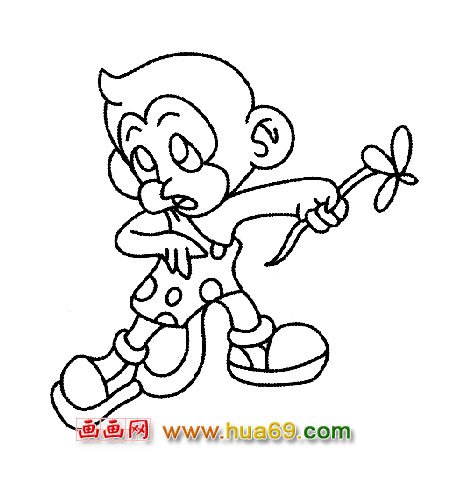 小猴子4(动物简笔画)