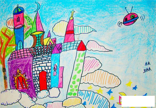 漂亮的畅想未来儿童画图片