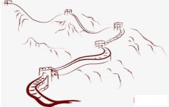 万里长城怎么画涂色简笔画简单漂亮