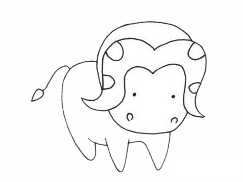 牦牛简笔画图片大全作品五