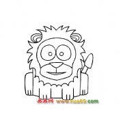 可爱的狮子(简笔画)1