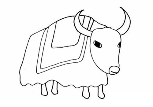 牦牛简笔画图片