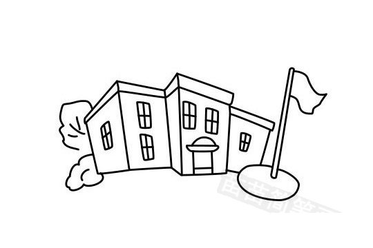 学校简笔画图片