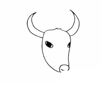 牦牛简笔画图片