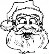 圣诞节圣诞老人头饰简笔画