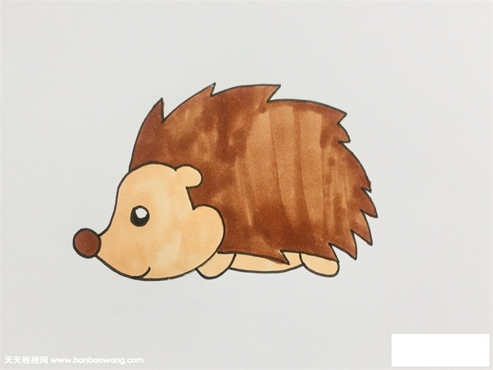 刺猬简单画法