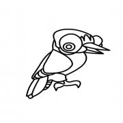 彩色的鹦鹉简单画法