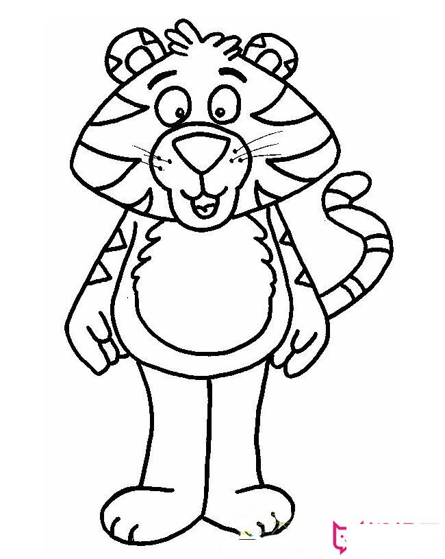 老虎简笔画图片,可爱的老虎