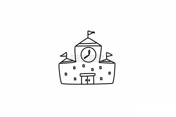 学校简笔画图片