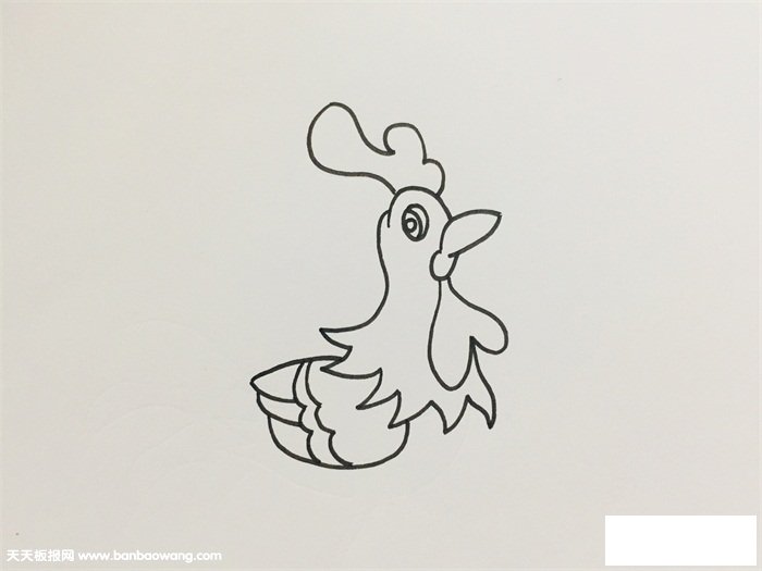 艳丽的大公鸡画