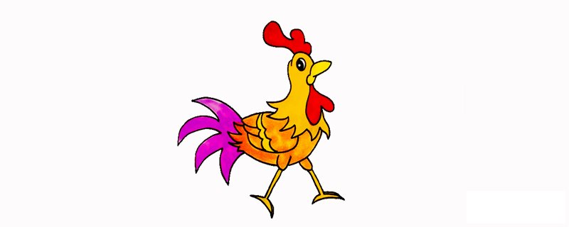 艳丽的大公鸡画