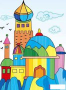 漂亮的儿童画画图片,美丽的城堡