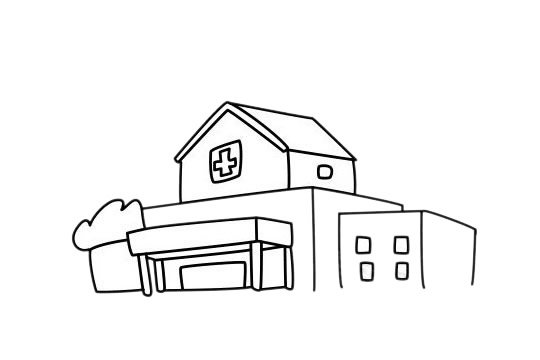 医院简笔画图片大全