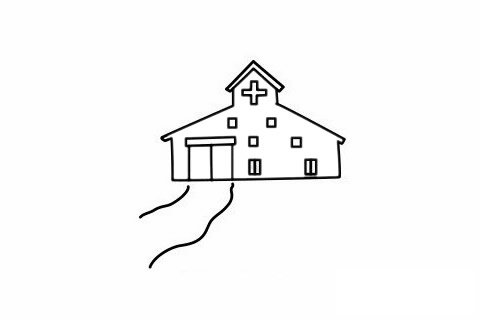 医院简笔画图片