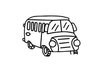 校车简笔画图片