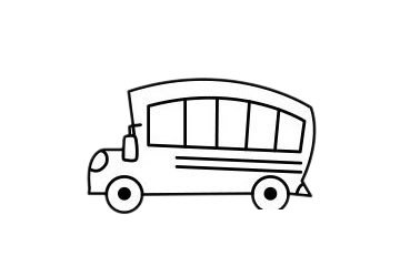 校车简笔画图片