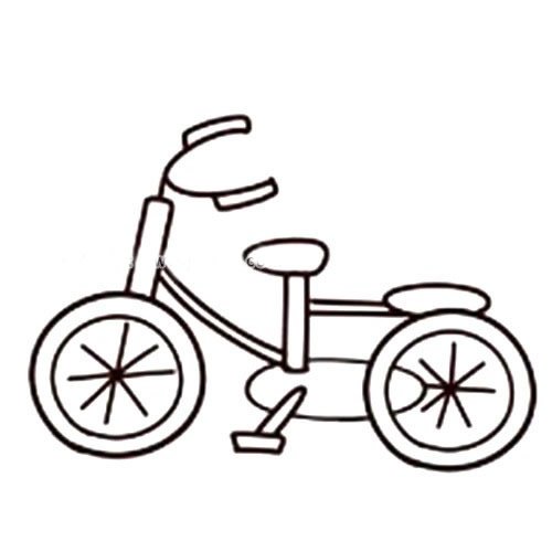 自行车简笔画步骤图解教程
