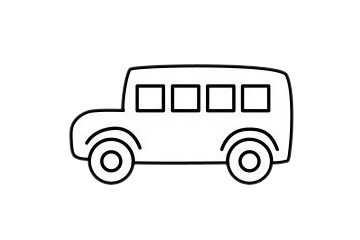 校车简笔画图片