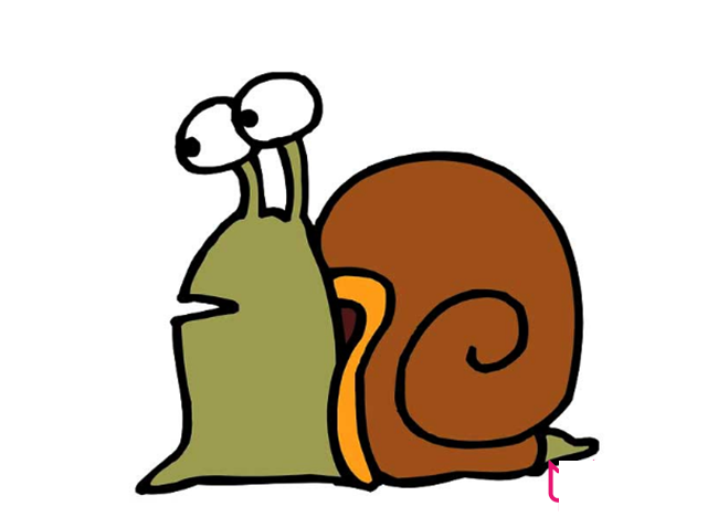 漂亮的小学生儿童画,彩色蜗牛儿童画